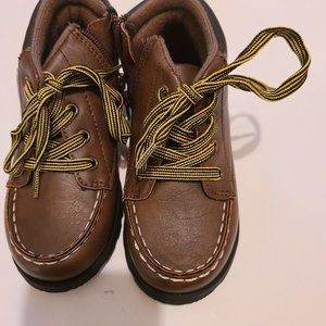 Carter's Kid's Leather Ankle Boots Brown 11 Boy's